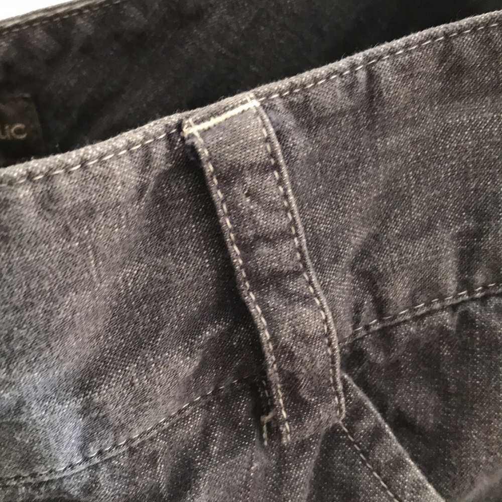 BANANA REPUBLIC Denim Mini Skirt Waistband Belt Loops Zip Front Slip Pockets—6 - Picture 16 of 16